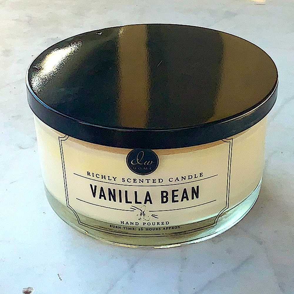 DW HOME CANDLE VANILLA BEAN 3 WICK RICHLY SCENTED NEW
